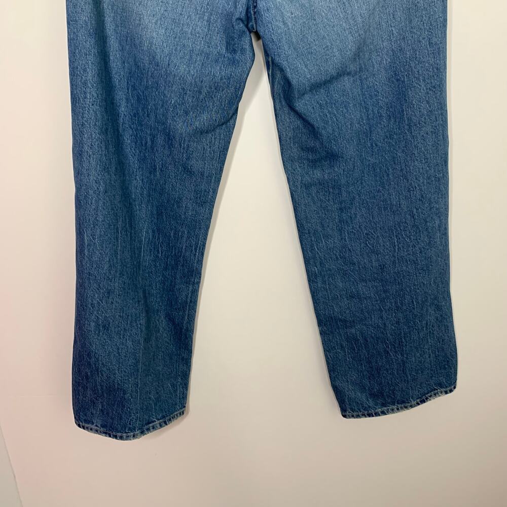 Amo Billie Jeans Womens Blue 100% Cotton Wide Leg Crop Size 27 - Picture 4 of 16